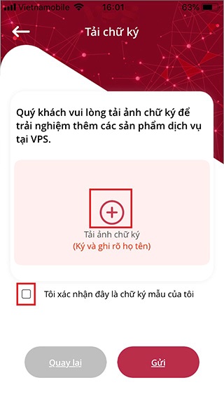 Mở tài khoản chứng khoán VPS bằng hình ảnh