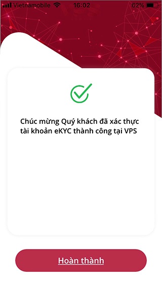 Mở tài khoản chứng khoán VPS bằng hình ảnh